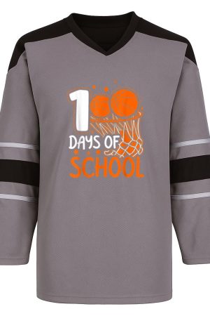 100th Day Of School Basketball Snow Sports Jersey