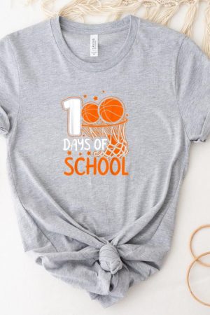 100th Day Of School Basketball T-Shirt