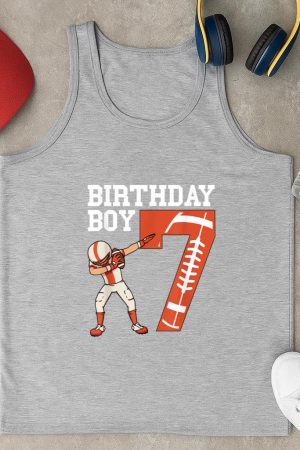 7th Football Birthday Tank Top