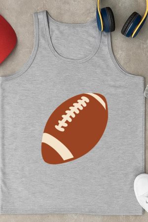 American Football Ball Flat Design Tank Top