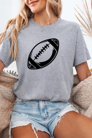 American Football Ball Side High Contrast T-Shirt
