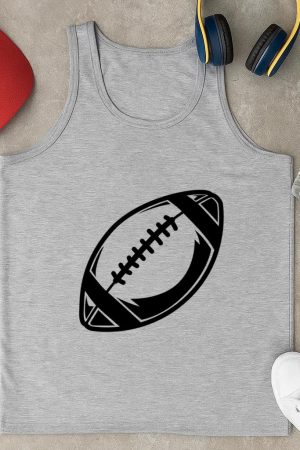 American Football Ball Side High Contrast Tank Top
