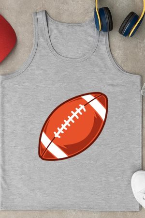 American Football Ball Side Illustration Tank Top