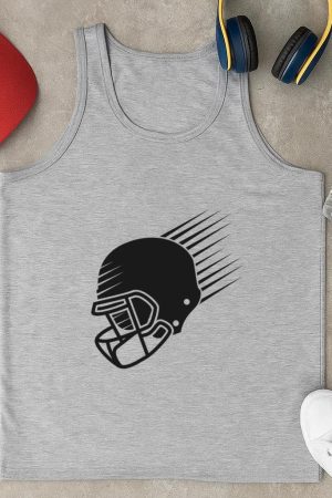 American Football Helmet Cut Out Tank Top