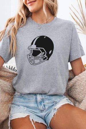 American Football Helmet Side Cut Out T-Shirt
