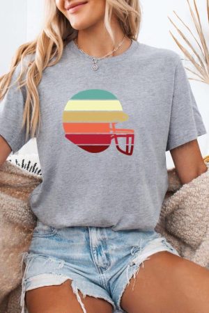 American Football Helmet Sunset T-Shirt