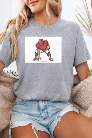 American Football Lineman Illustration T-Shirt