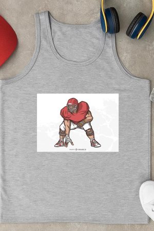 American Football Lineman Illustration Tank Top