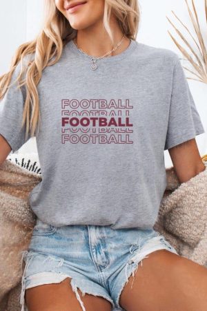 American Football Multiple Lettering T-Shirt