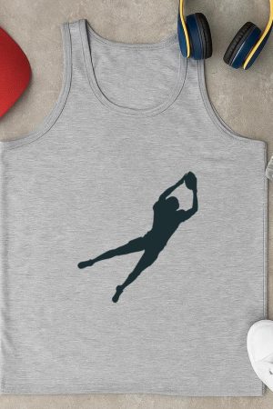 American Football Player Catch Silhouette Tank Top