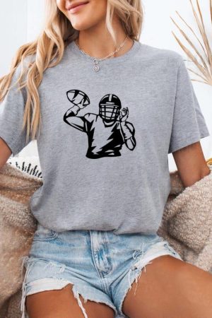 American Football Player High Contrast T-Shirt