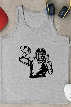 American Football Player High Contrast Tank Top