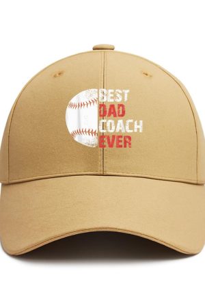 Baseball Best Dad Coach Ever Cotton Baseball Hat