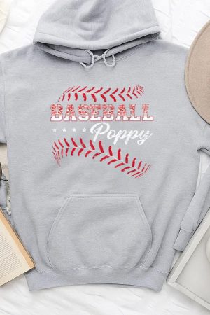 Baseball Poppy Sports Hoodie