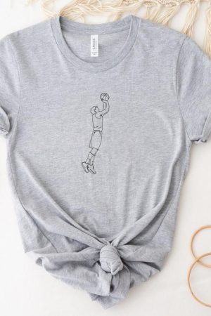 Basketball Player Side View Stroke T-Shirt