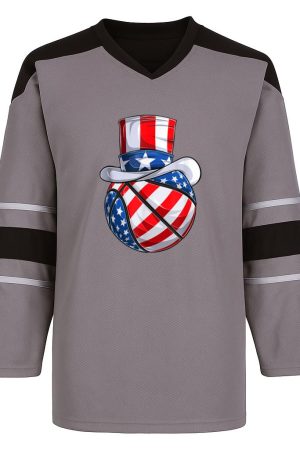 Basketball Uncle Sam Hat US Flag Snow Sports Jersey