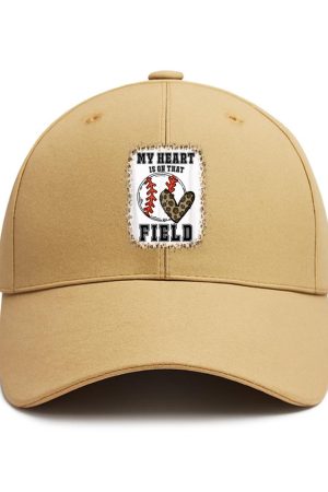 Bleached My Heart Is On That Field Baseball Cotton Baseball Hat