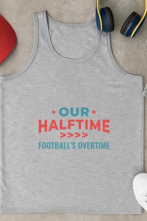 Bold Football Halftime Graphic Designs Tank Top