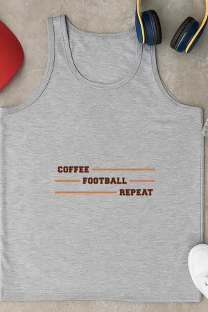 Coffee Football Repeat Logo Tank Top