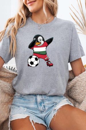 Dabbing Penguin Hungary Soccer T-Shirt
