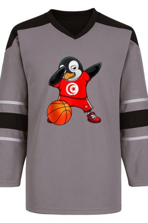 Dabbing Penguin Tunisia Basketball Snow Sports Jersey