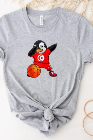Dabbing Penguin Tunisia Basketball T-Shirt