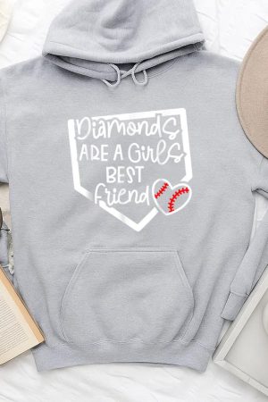 Diamonds Are A Girls Best Friend Baseball Hoodie