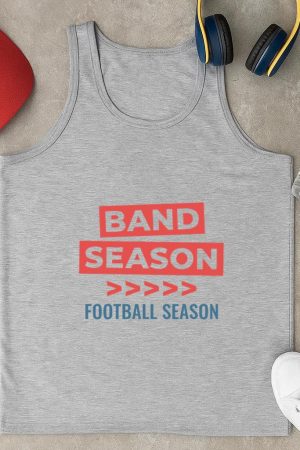 Dynamic Season Transition Graphic For Band And Football Tank Top