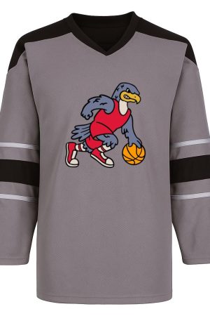 Eagle Holding A Basketball Ball Snow Sports Jersey