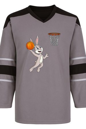 Easter Day Rabbit A Dunking Basketball Snow Sports Jersey