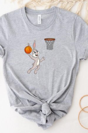 Easter Day Rabbit A Dunking Basketball T-Shirt