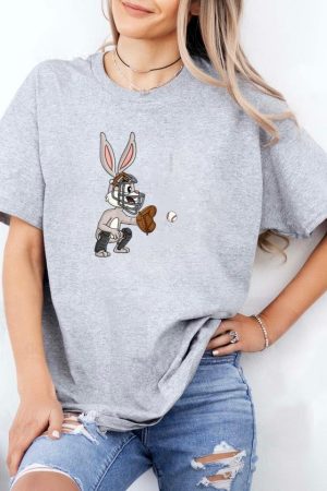 Easter Day Rabbit Baseball Catcher T-Shirt