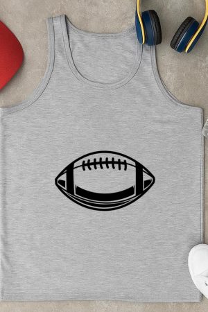 Football Ball Horizontal High Contrast Tank Top