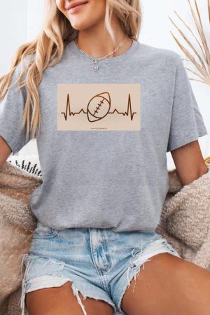 Football Heartbeat Illustration T-Shirt