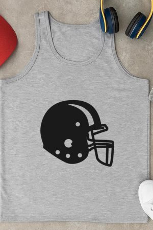 Football Helmet Cut Out Tank Top