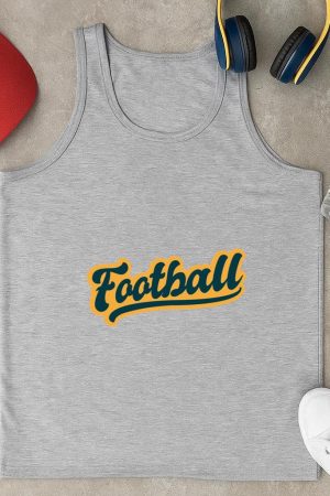 Football Lettering Sticker Tank Top