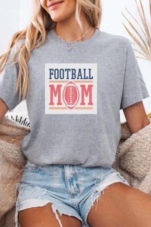 Football Mom Quote Lettering T-Shirt