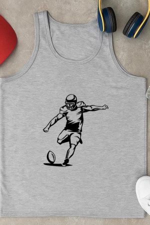 Football Player Ball High Contrast Tank Top