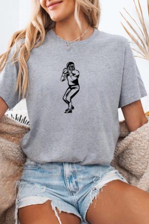Football Player Play High Contrast T-Shirt