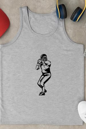 Football Player Play High Contrast Tank Top