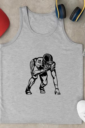 Football Player Pose High Contrast Tank Top