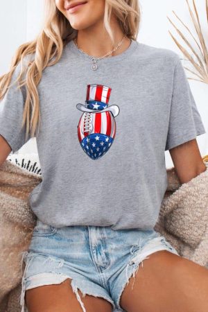 Football Uncle Sam 4th July T-Shirt