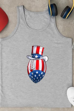 Football Uncle Sam 4th July Tank Top