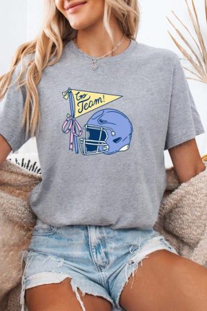 Go Team Football Helmet Design PO T-Shirt