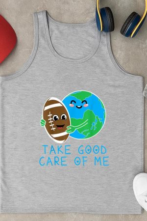 Happy Earth-Day Planet Gift Idea Funny Hug Football Tank Top