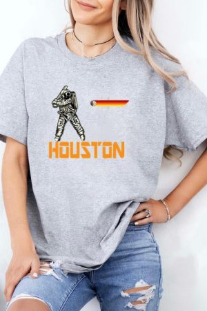 Houston Baseball Space Baseball Astronaut T-Shirt