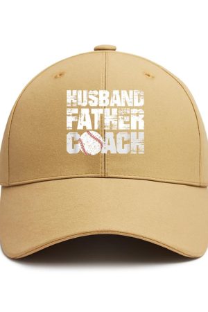 Husband Father Coach Softball Baseball Dad Cotton Baseball Hat