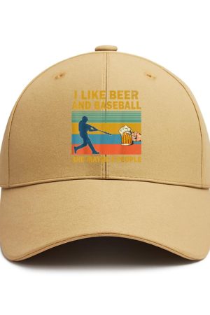 I Like Beer And Baseball And Maybe 3 People Cotton Baseball Hat