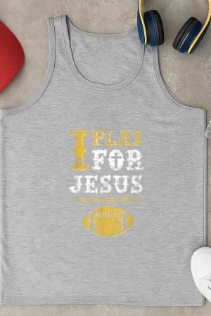 I Play For Jesus Christian Football Tank Top