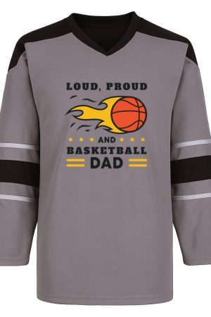 Loud Proud And Basketball Dad Design Snow Sports Jersey